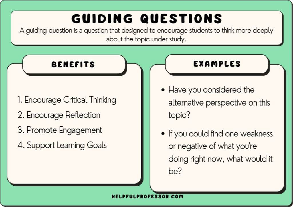 guiding questions for research project