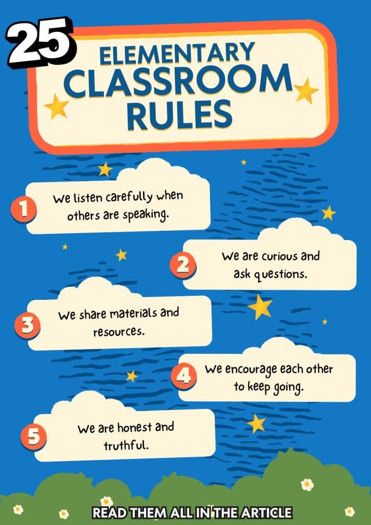 class rules for elementary school classrooms