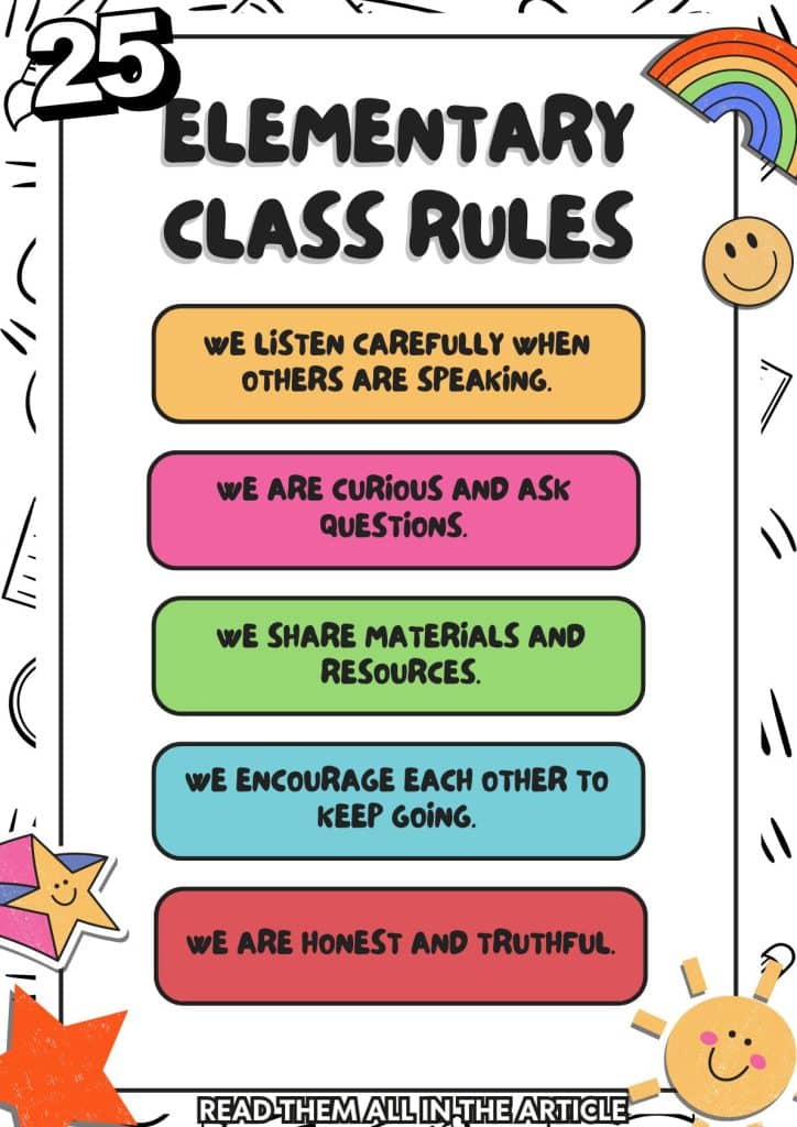 elementary class rules