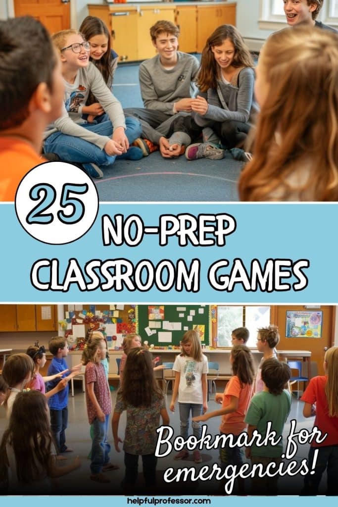 games for teachers that require no preparation