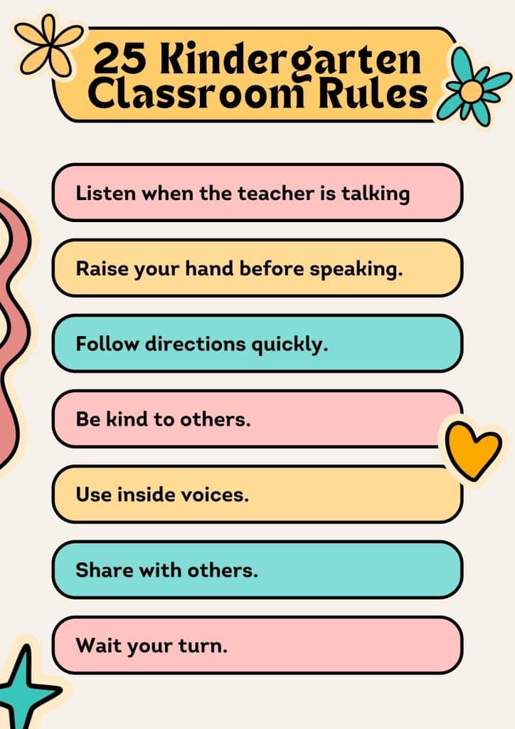 kindergarten class rules