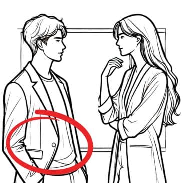 man with open body language