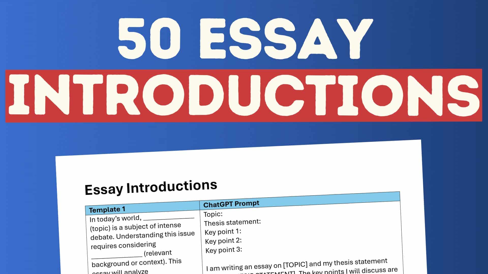 essay intros