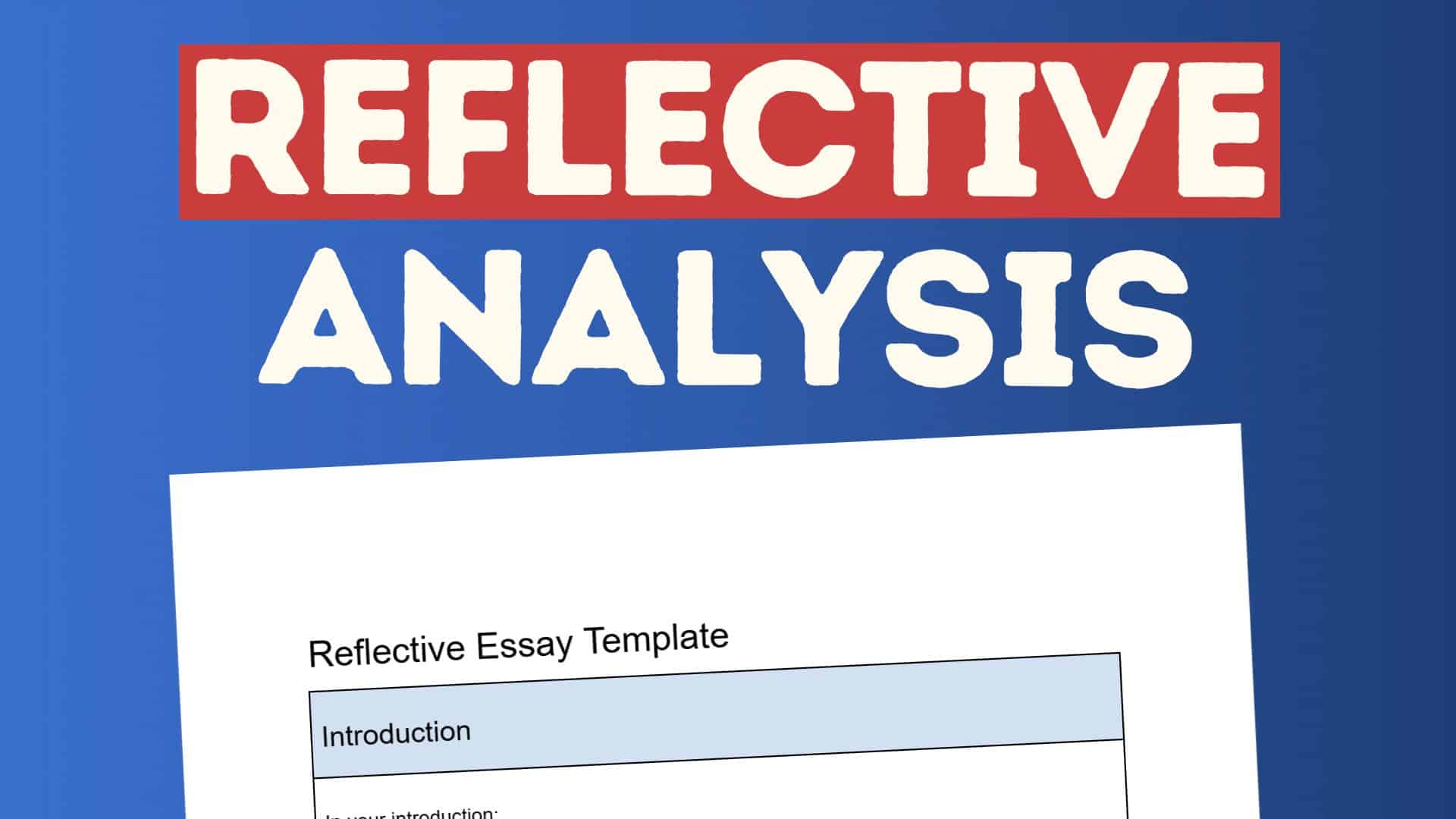 reflective analysis