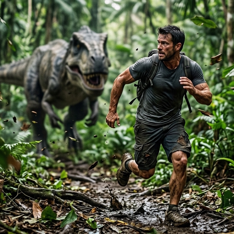 15. Outrunning something he definitely couldn’t outrun in real life