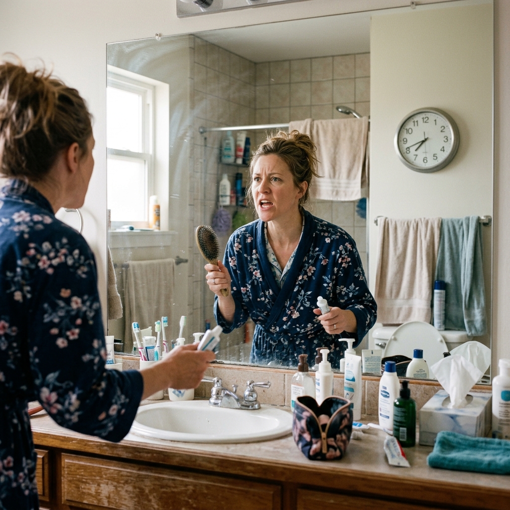 14. Says “we need to leave soon” while still getting ready