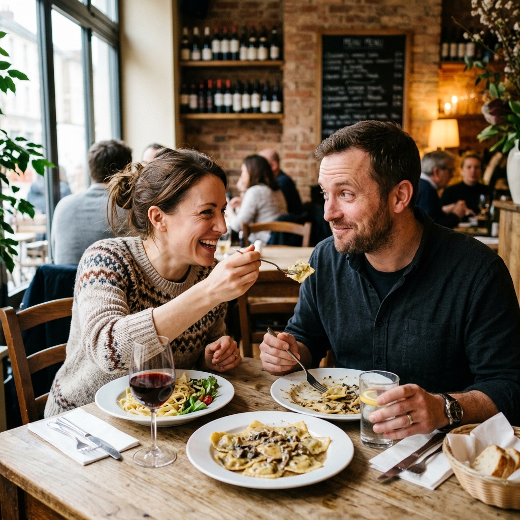 17. Says she’s not hungry, then eats half your meal