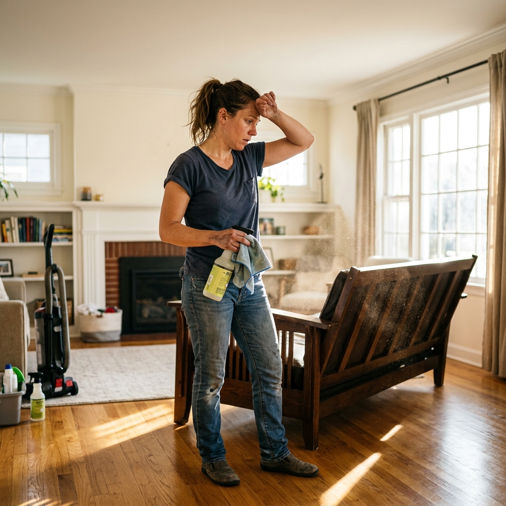 18. Starts a “quick clean” that turns into a full house reset