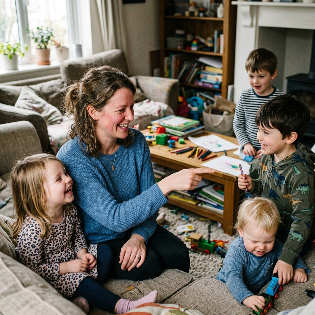 21. Calls all the kids by the other kids' names