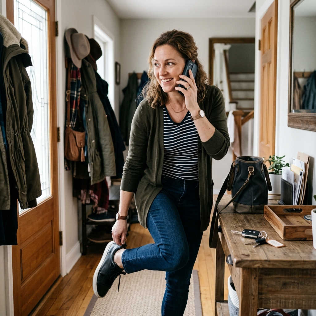 6. Says “I’m five minutes away” while still at home