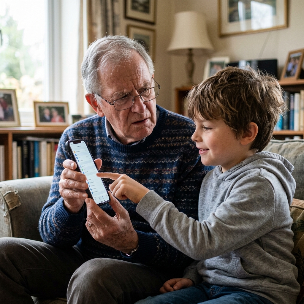 18. Asks you to help him with “new technology” every single time