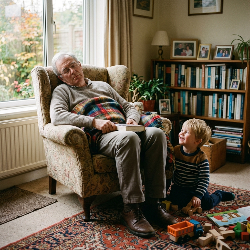 24. Falls asleep while “watching” the grandkids
