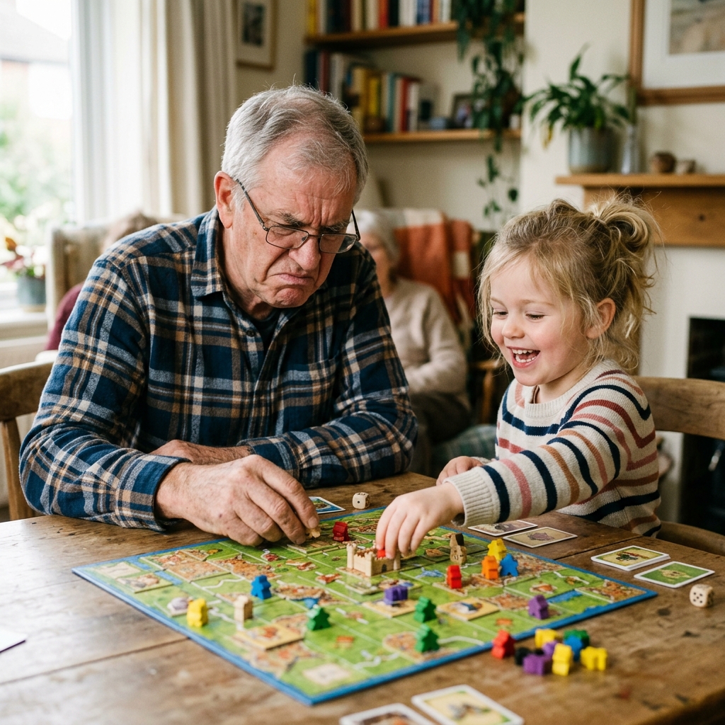 6. Lets you win at games but pretends he’s trying