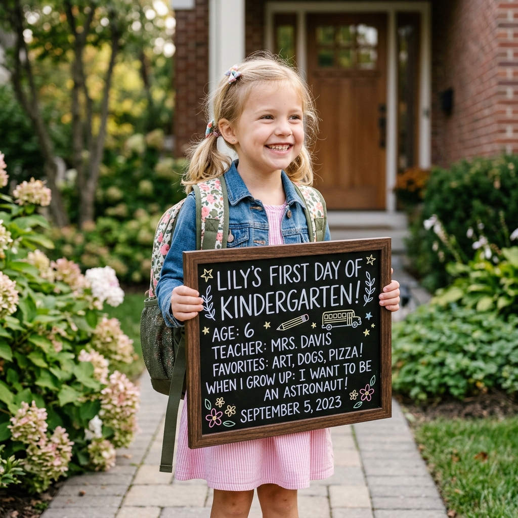 8. First Day of School Professional Calligraphy Boards