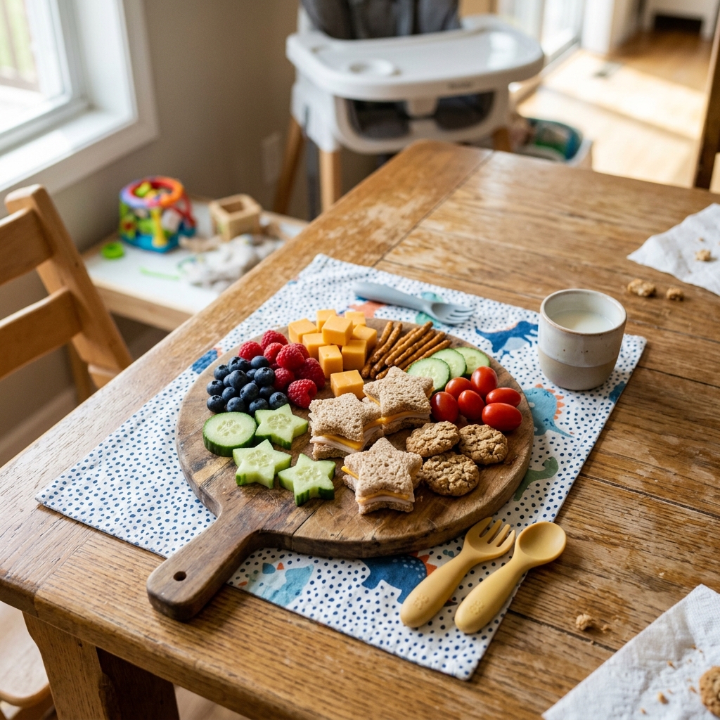 9. Curated "Snack-cuterie" Boards for Toddlers