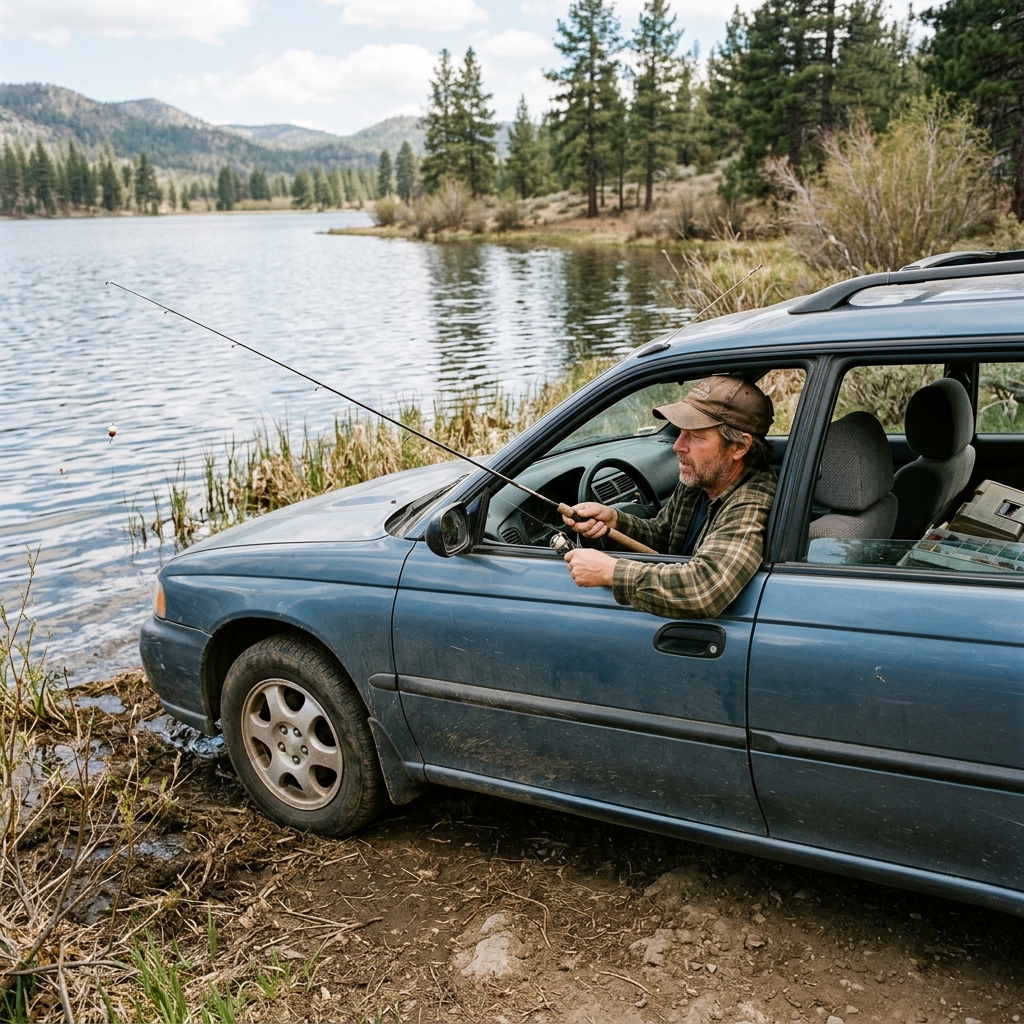 2. No fishing from car.