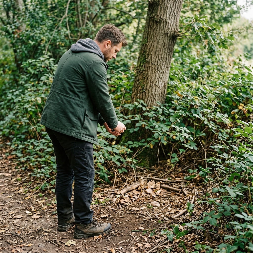 13. Tries to pee on a specific leaf or bug