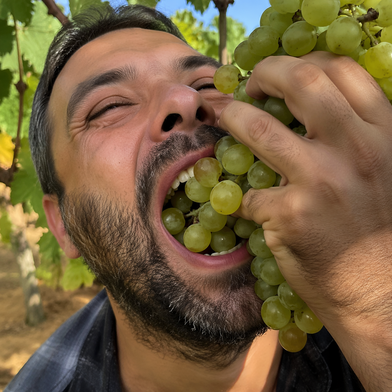 20. Sees how many grapes he can fit in their mouth