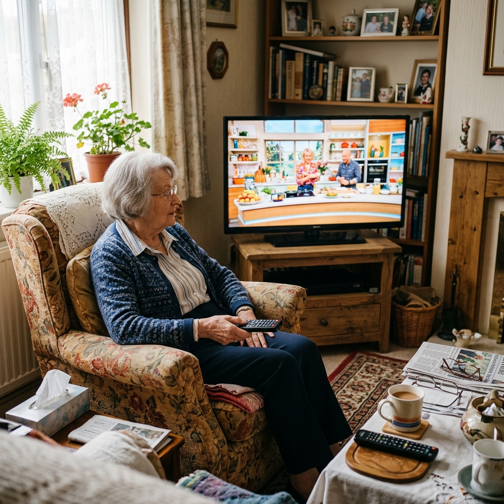 11. Watches daytime TV loudly