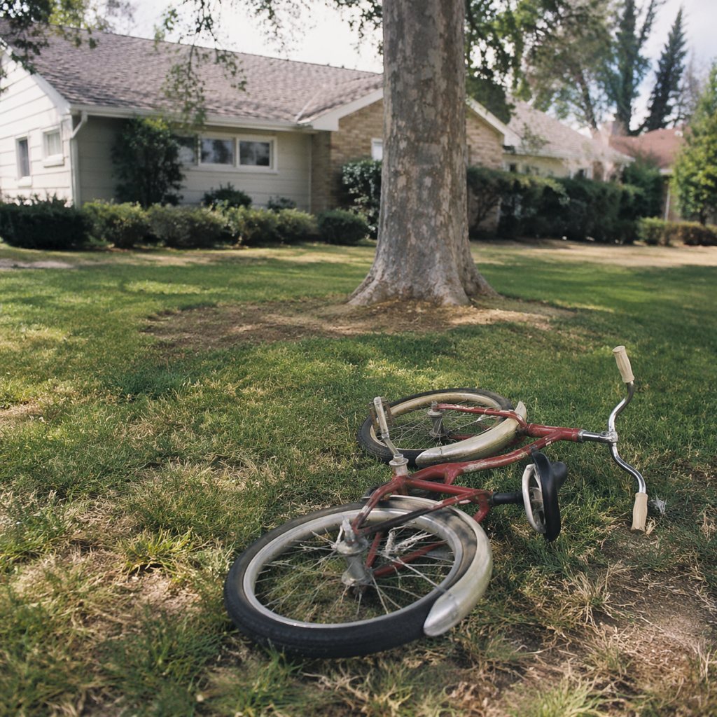 bike on lawn