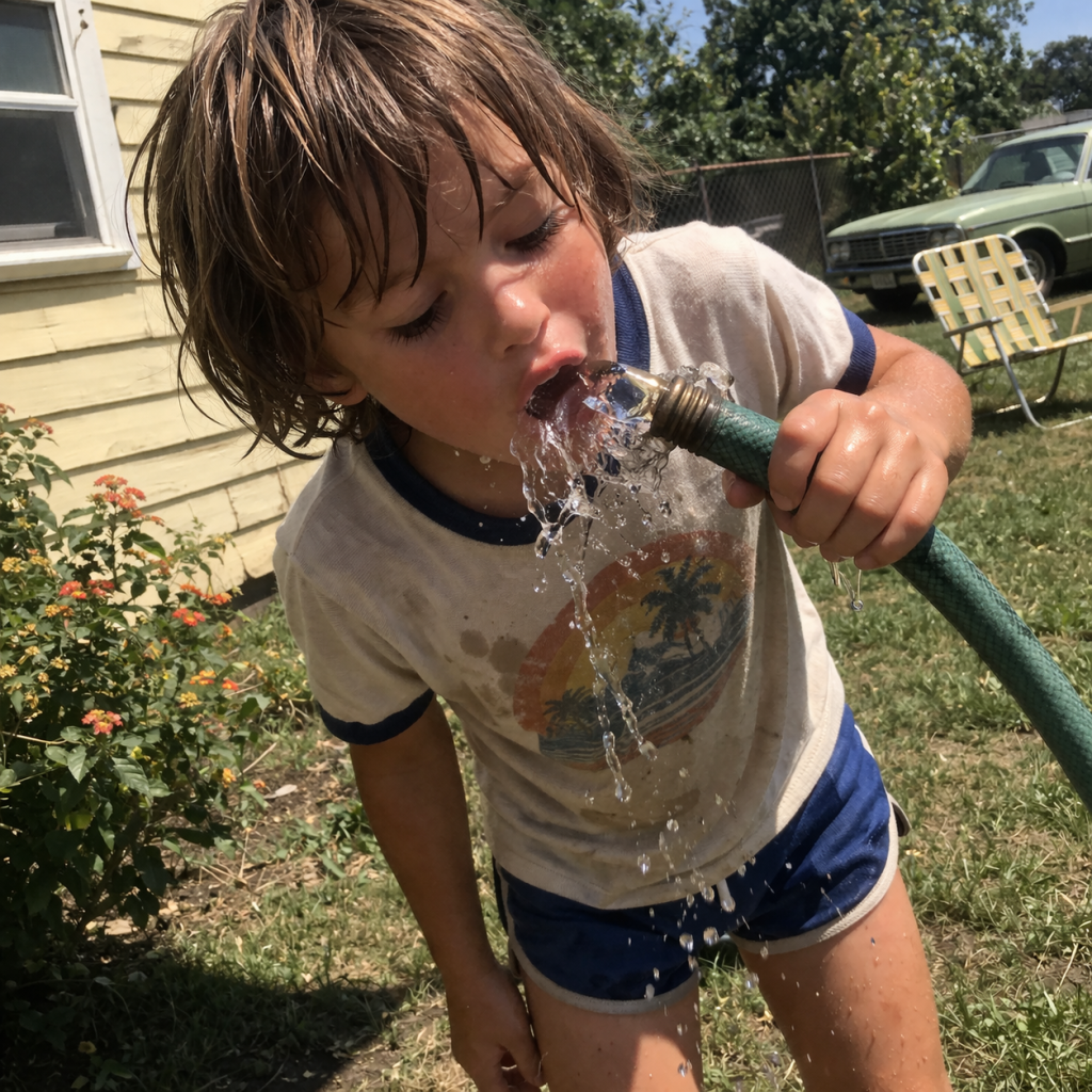 drinking from hose