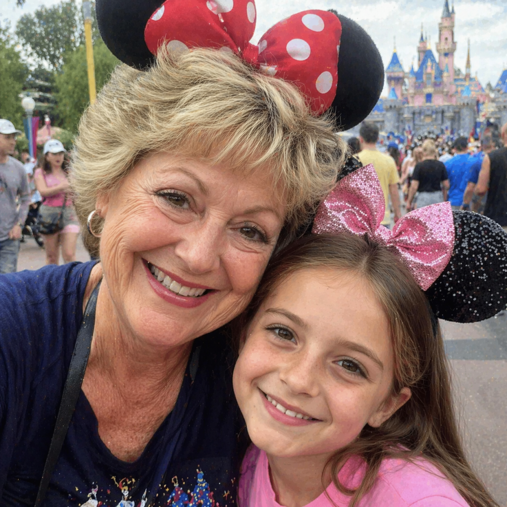 grandma at theme park