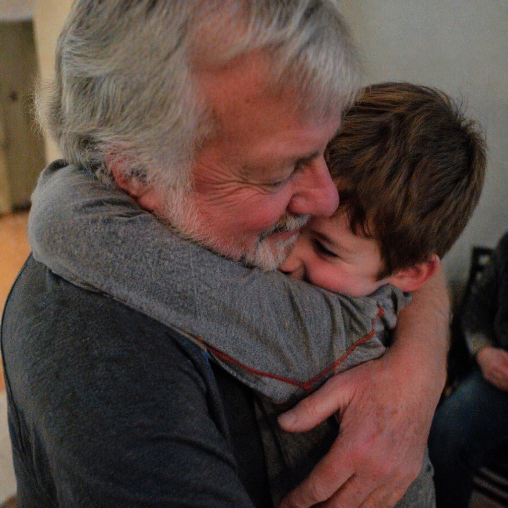 grandpa hug