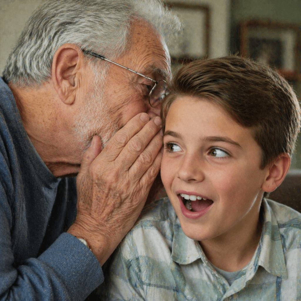 grandpa telling a secret
