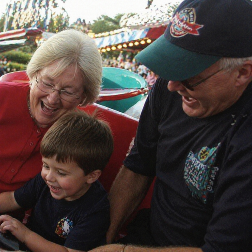 grandson at theme park