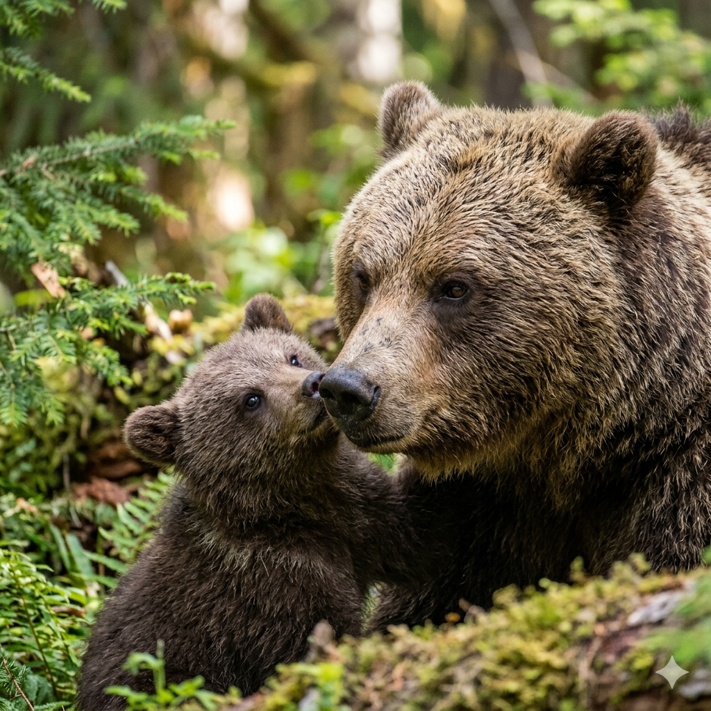 mom and baby bear
