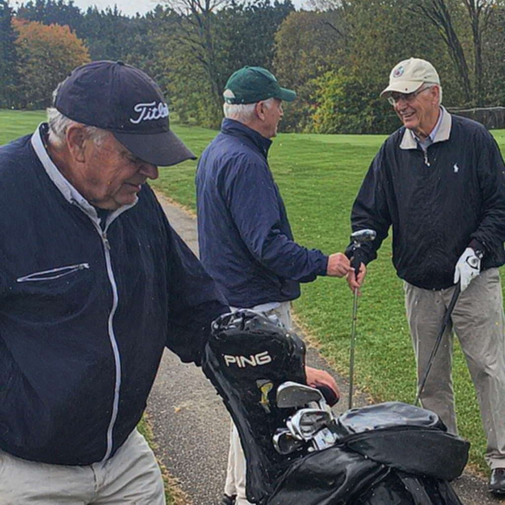 retirees golfing