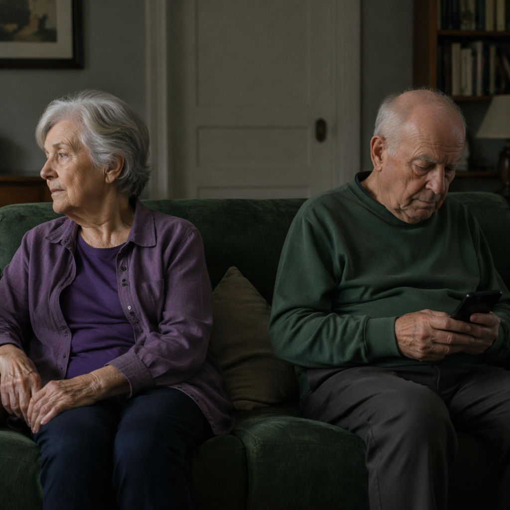 retirees ignoring each other