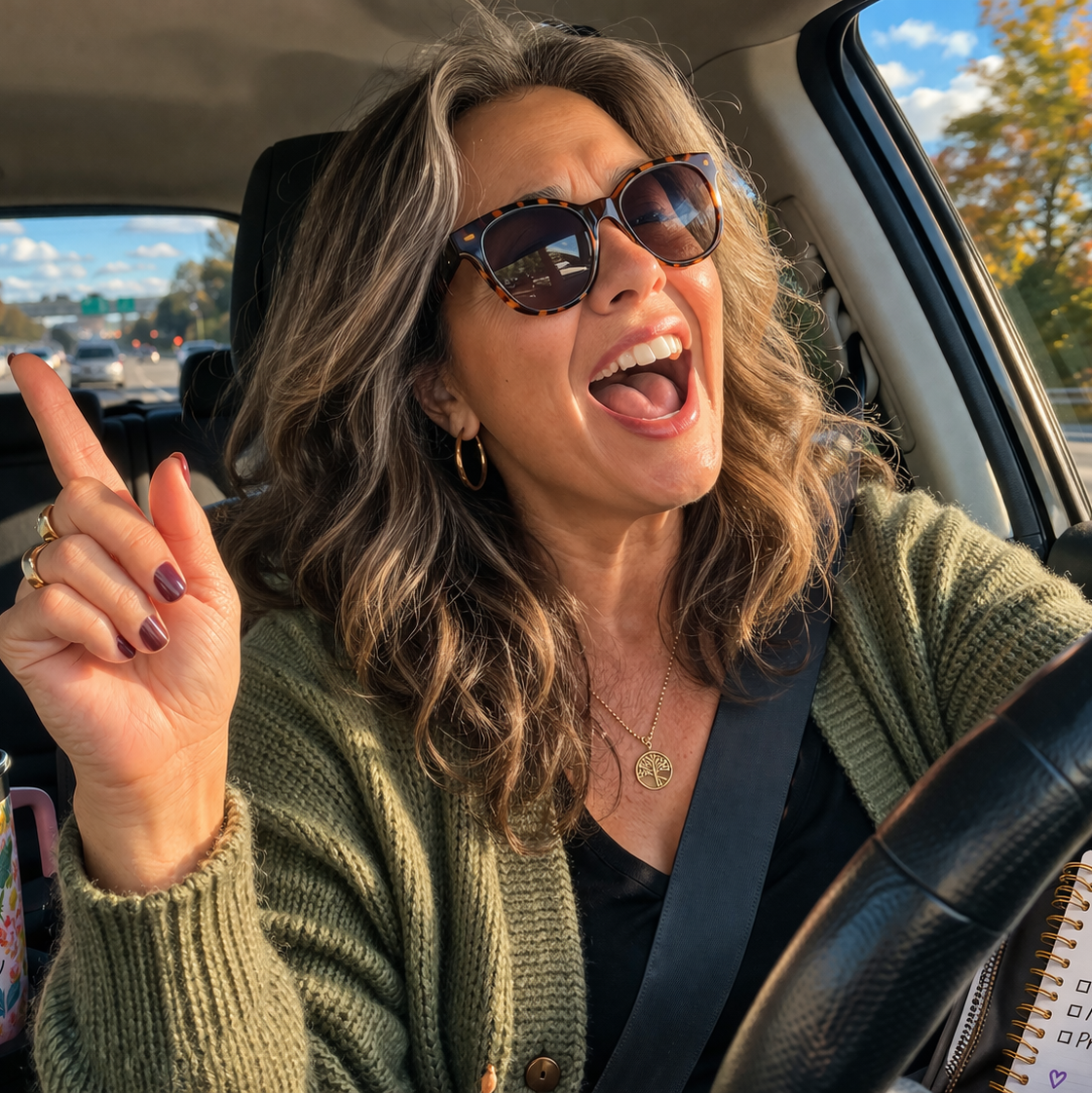 singing in car edited