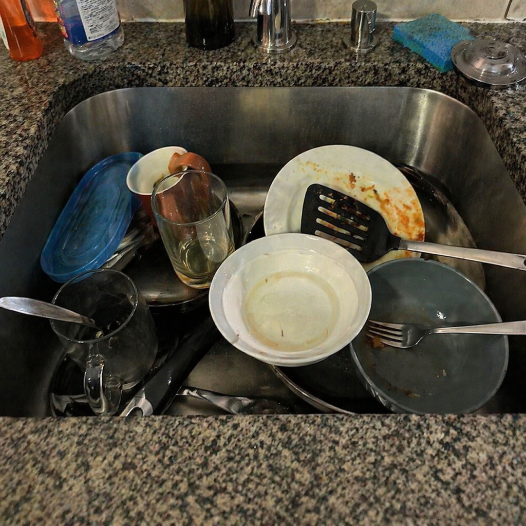 sink full of dishes