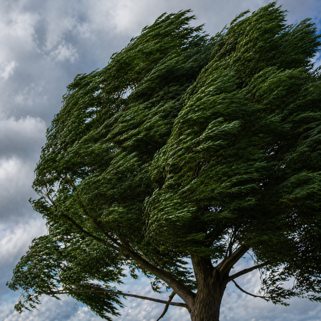 tree in the wind